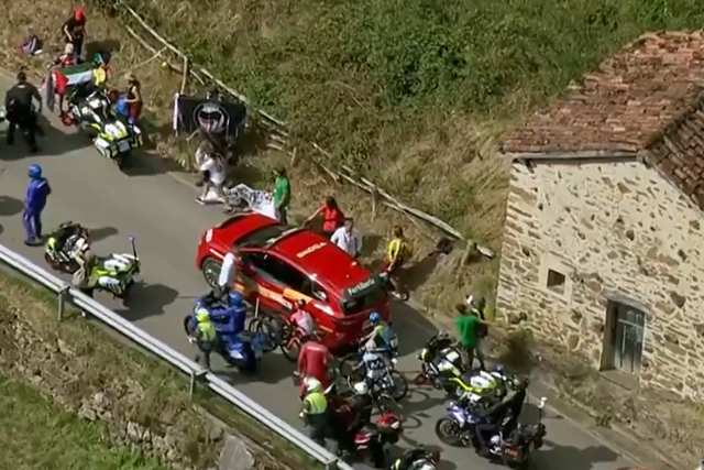 Vuelta: protesto pró-Palestina atrasa grupo da frente na 13.ª etapa