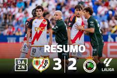 Expulsão e chuva de golos na 'remontada' do Rayo (resumo)
