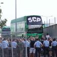 A chegada do autocarro do Sporting a Alvalade
