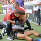 Alexander Bah, lateral-direito do Benfica, lesionou-se nos Barreiros - Foto: Hélder Santos