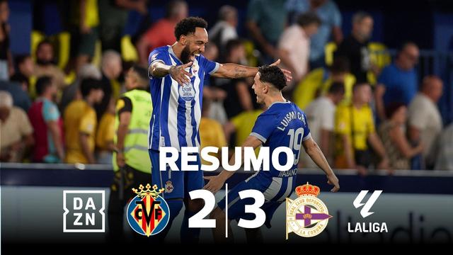 Aubameyang brilha e o novo 'Super Depor' vira em casa do Villarreal (resumo)