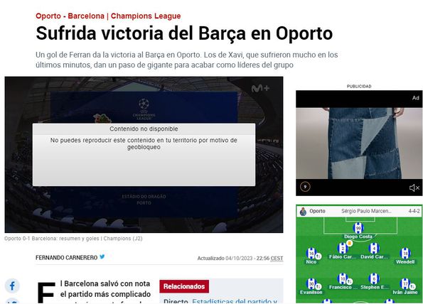 Jogos a não perder na TV: FC Porto visita o Barça na Champions e