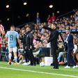 Diego Simeone, treinador do Atlético Madrid, durante o encontro com o Celta