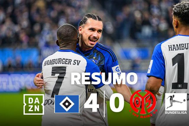 O resumo da goleada aplicada pelo Hamburgo ao Mainz