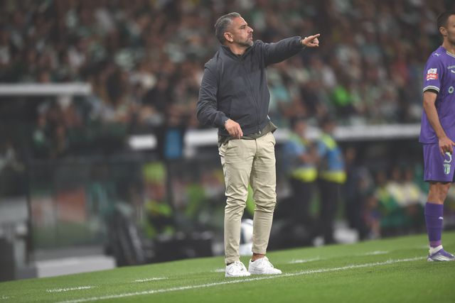 Rui Borges, treinador do Sporting, realçou que o empate com o SC Braga acabou por ser um resultado justo - Foto: Miguel Nunes
