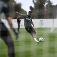 Geny Catamo no treino desta segunda-feira, em Alcochete - Foto: Sporting CP