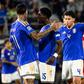 Issa Doumbia a celebrar o golo de Scamacca