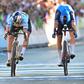 Giulio Ciccone foi superado por milímetros por Remco Evenepoel na chegada dos Europeus