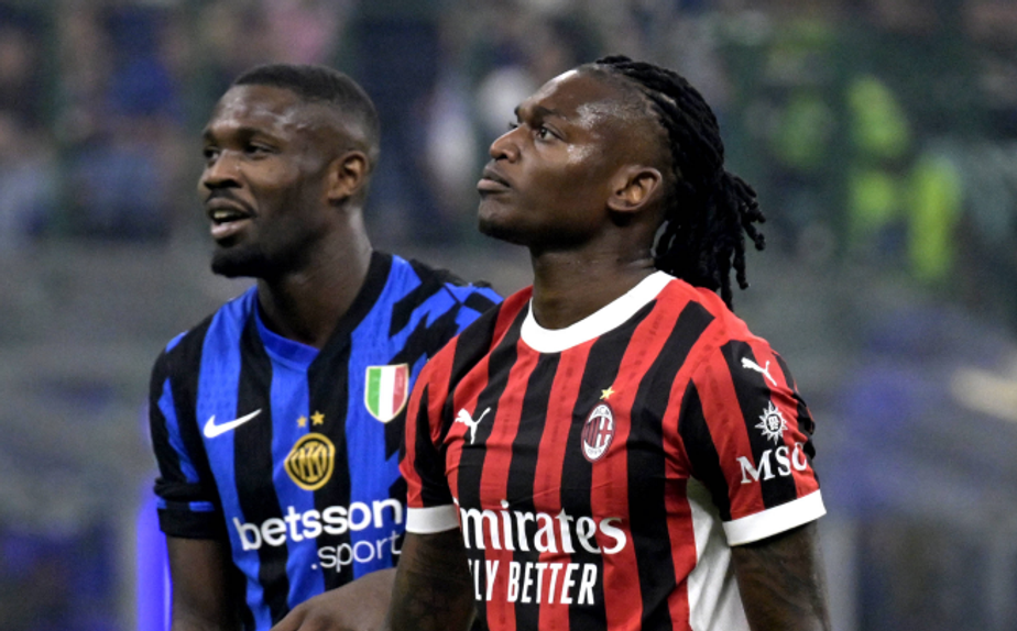 Marcus Thuram e Rafael Leão (Foto: IMAGO)