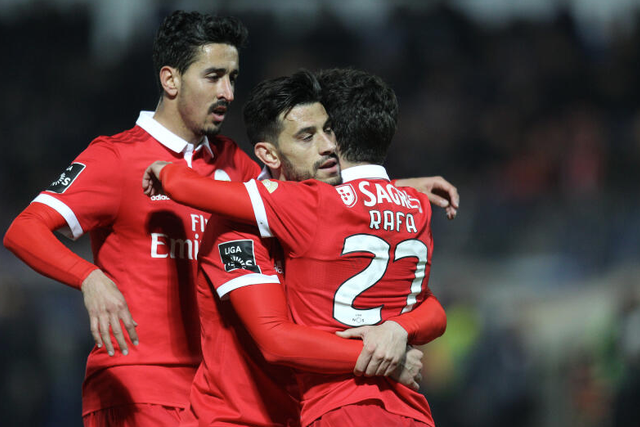 André Almeida, Pizzi e Rafa em 2018 - Foto: A BOLA
