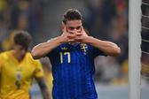Viktor Gyokeres voltou a mostrar a máscara pela Suécia
