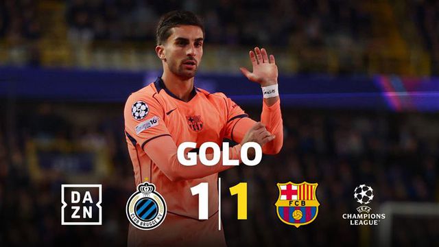 Golo do Club Brugge, pontapé de saída e... golo do Barcelona