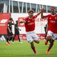 Gonçalo Moreira ao serviço do Benfica na UEFA Youth League (Instagram/BenficaCampus)