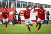 Gonçalo Moreira ao serviço do Benfica na UEFA Youth League (Instagram/BenficaCampus)