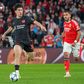 Ibrahim Maza durante o jogo diante do Benfica