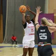 Letícia Soares foi a melhor jogadora do Benfica. Foto FIBA
