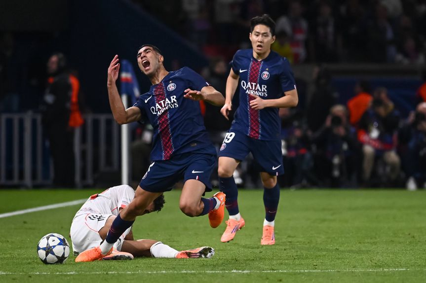 Hakimi lesionou-se após entrada dura de Luis Díaz