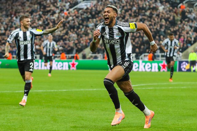 Joelinton celebra o golo