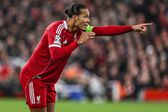 Virgil van Dijk no jogo com o Real Madrid na Liga dos Campeões