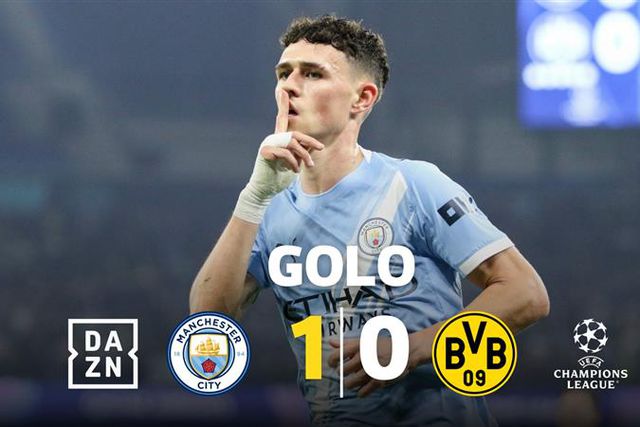 Golaço ou passe para a baliza? Foden marca ao Dortmund