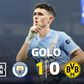 Golaço ou passe para a baliza? Foden marca ao Dortmund