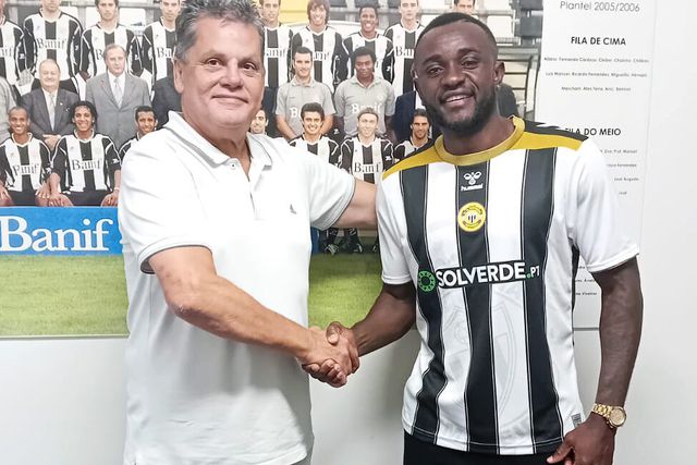 Joel Tagueu foi o primeiro reforço de inverno a estrear-se pelos alvinegros (Nacional)