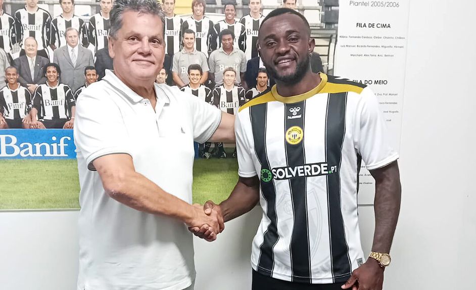 Joel Tagueu foi o primeiro reforço de inverno a estrear-se pelos alvinegros (Nacional)