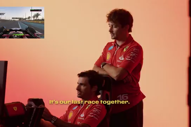 «Pára de chorar!»: Leclerc e Sainz fazem as despedidas na Ferrari