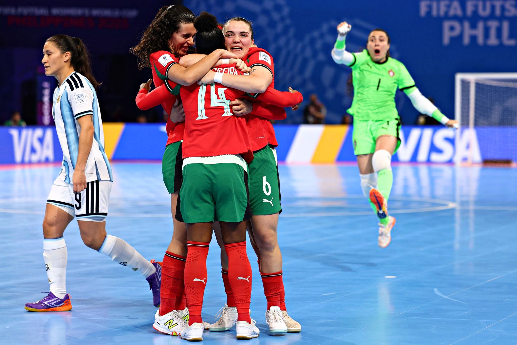 Portugal cilindrou a Argentina e está na final do Mundial de futsal feminino - Foto: FIFA