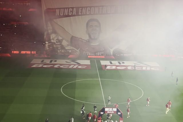 A impressionante coreografia que recebeu as equipas de Benfica e Sporting na Luz