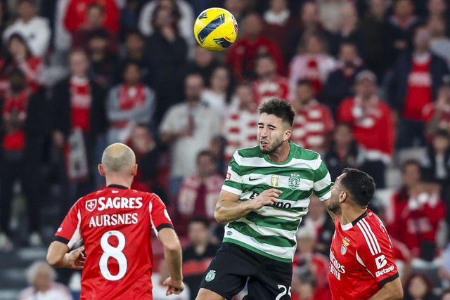 Gonçalo Inácio em ação no duelo entre Benfica e Sporting - Foto: António Cotrim/LUSA