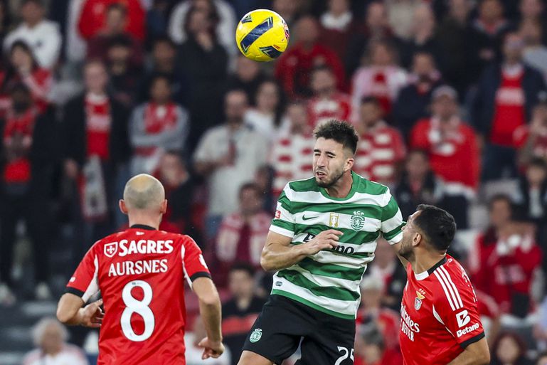 Gonçalo Inácio em ação no duelo entre Benfica e Sporting - Foto: António Cotrim/LUSA