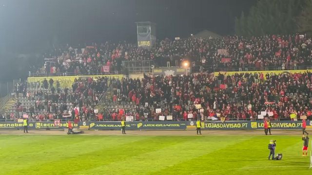 O ambiente no final do jogo em Arouca