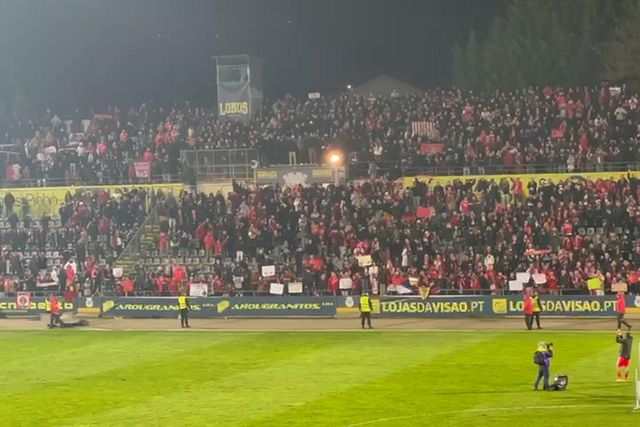 O ambiente no final do jogo em Arouca