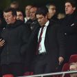 Rui Costa, presidente do Benfica, durante um jogo no Estádio da Luz