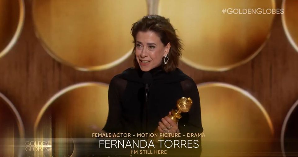 'Ainda estou aqui': Fernanda Torres faz história nos Globos de Ouro