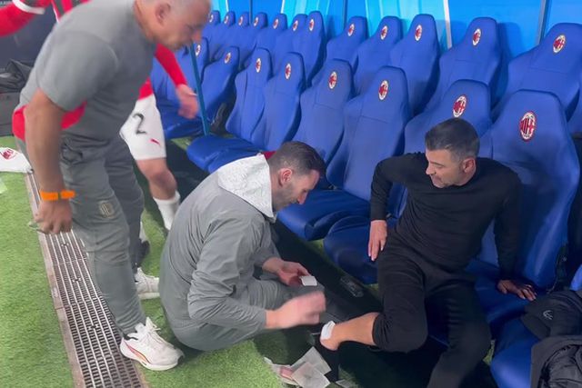 Sérgio Conceição lesionou-se na euforia da festa da Supertaça