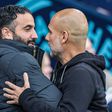 Ruben Amorim e Pep Guardiola a defrontaram-se no dérbi de Manchester