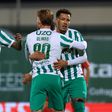 Clayton a celebrar o primeiro golo do Rio Ave