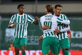 Clayton a celebrar o primeiro golo do Rio Ave