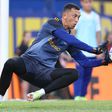 Agustín Marchesín no período de aquecimento no Boca Juniors
