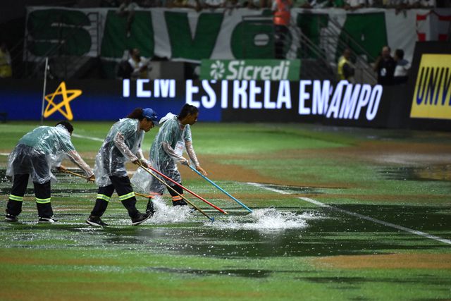 O estado do relvado do Allianz Parque, um hora antes do jogo
