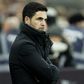 Mikel Arteta durante o duelo entre o Arsenal e o Newcastle