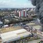 Incêndio ao pé do estádio do Southampton