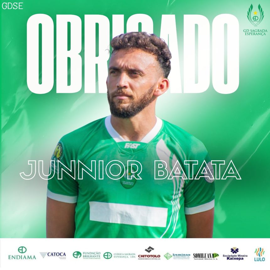 Sagrada publicou nota a despedir-se de Júnior Batata e explicou razões da saída do brasileiro