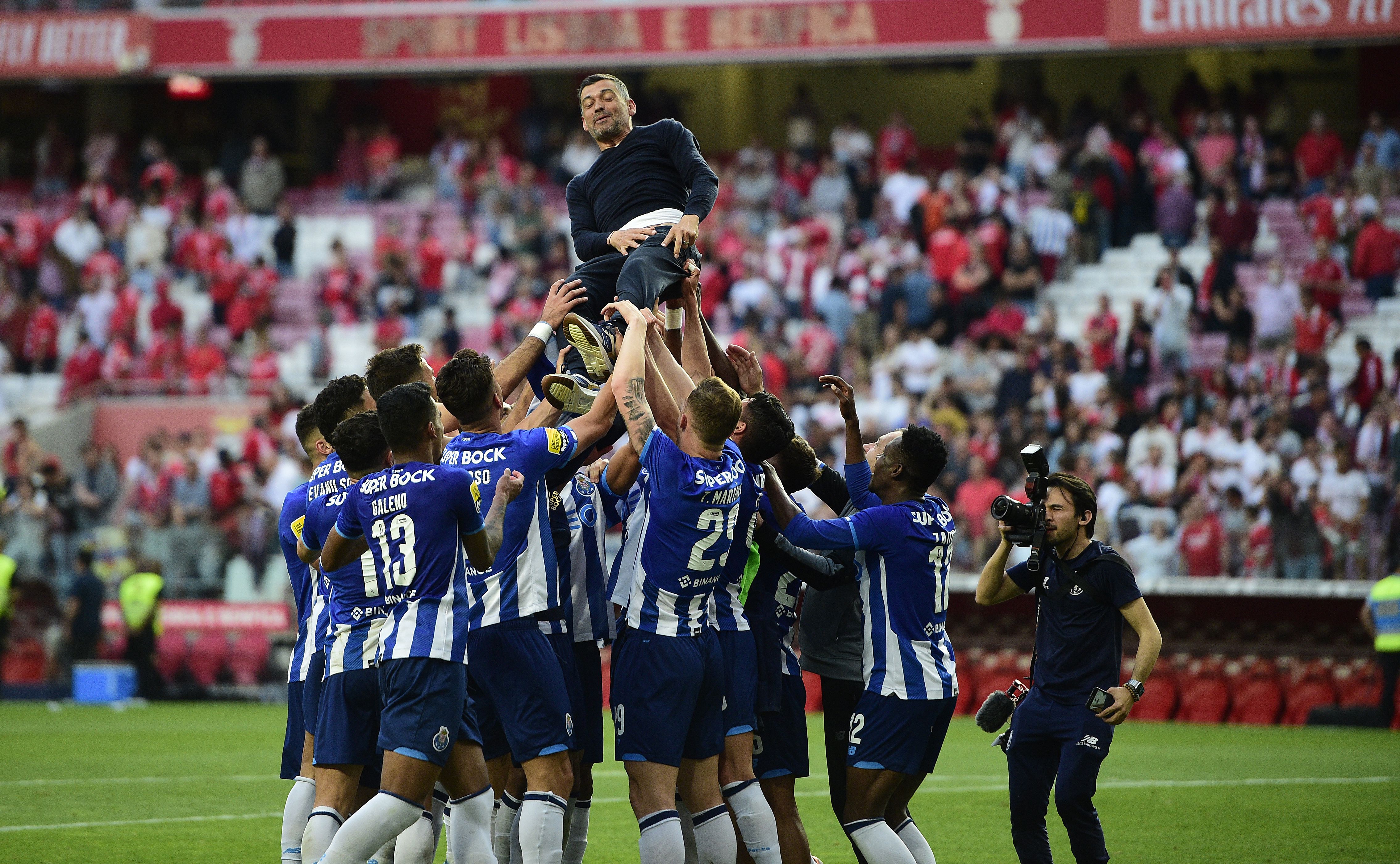 Benfica 0-1 FC Porto, 2021/22, jornada 33. Campeão: FC Porto. Zaidu galgou metros e marcou um raro golo para dar o título aos dragões, novamente em pleno Estádio da Luz, 11 anos depois Foto: Sérgio Miguel Santos