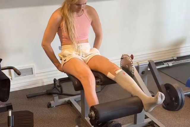 Lindsey Vonn no ginásio