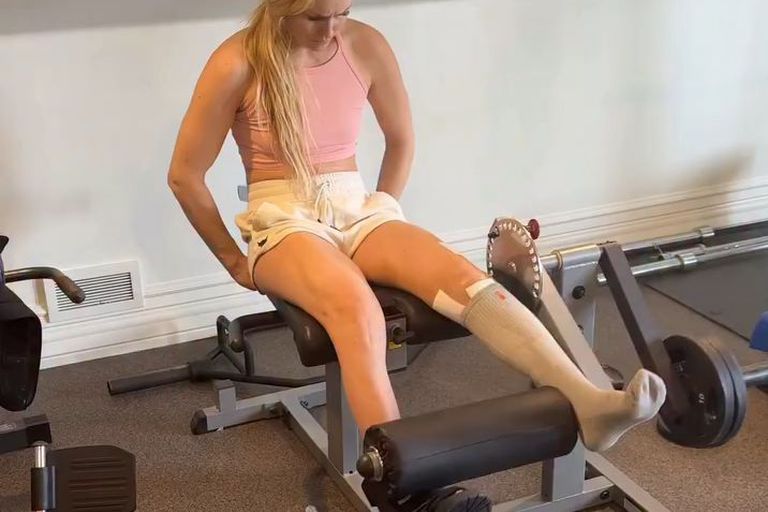 Lindsey Vonn no ginásio