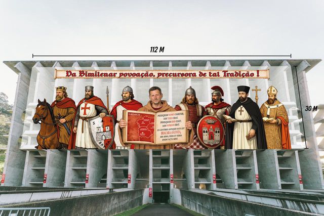 A tarja vai ser exibida na parte exterior do estádio. Foto: SC Braga.