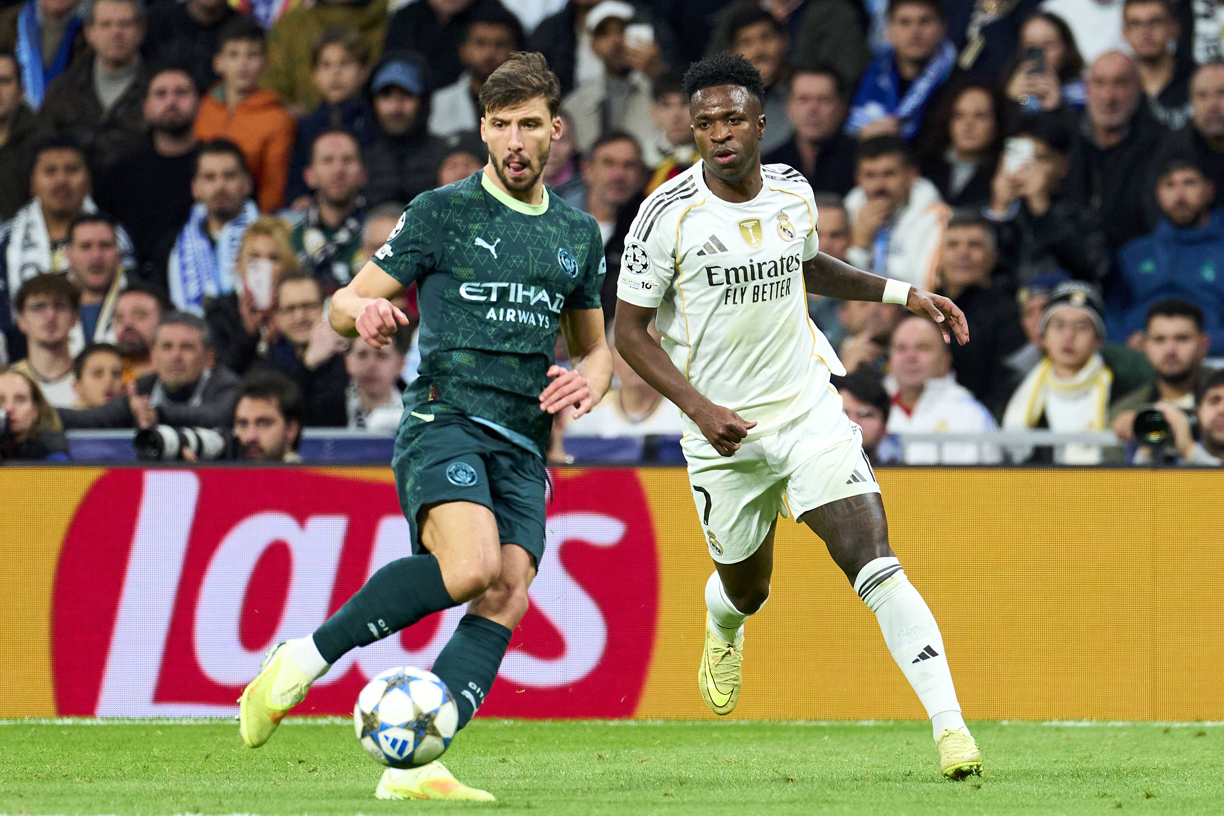 Rúben Dias defrontou Vinícius Júnior esta época no Bernabéu
